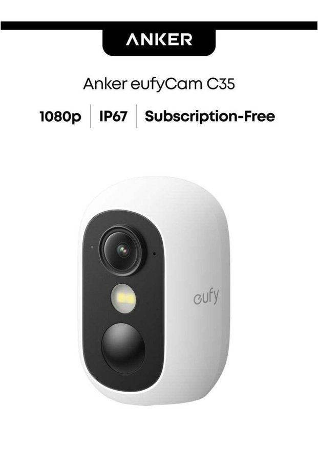 Security eufyCam C35, Wireless Security Camera, Outdoor and Indoor, Magnetic Mount, Colour Nigh