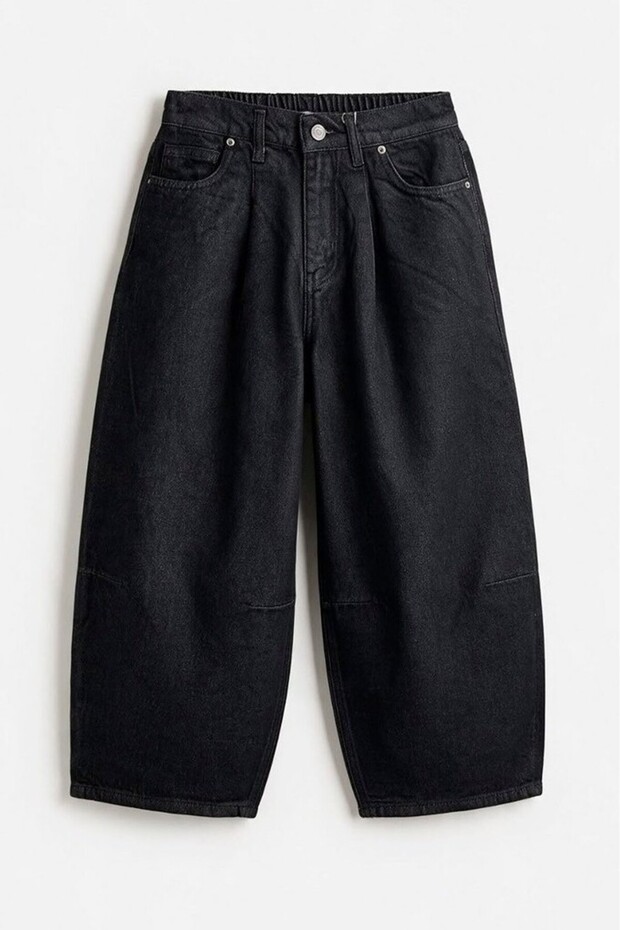 Elastic Waist Balloon Jeans Per0107