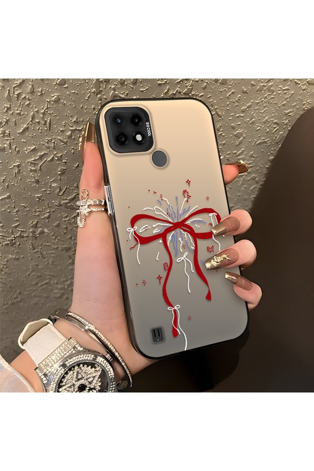 Realme C21 Compatible Romantic Bow and Star Case, Fashionable, Secure Protection