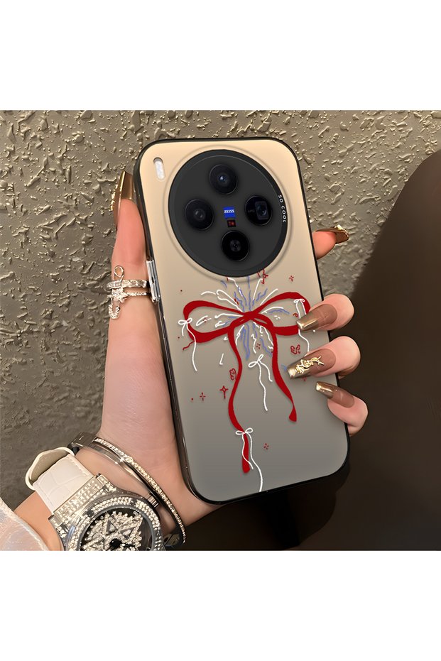 Vivo X300 Compatible Romantic Bow and Star Case, Fashionable, Secure Protection