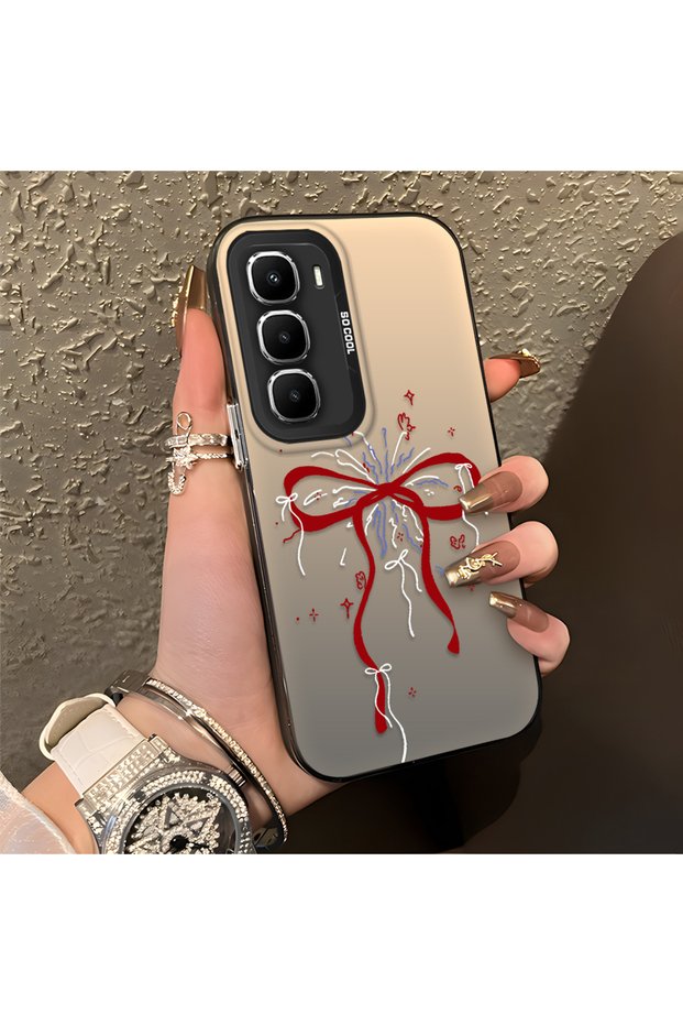 Infinix Hot 60 Pro Plus Compatible Romantic Bow and Star Case, Fashionable, Secure Protection