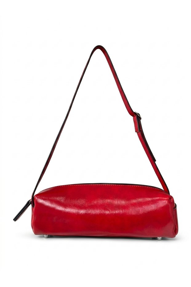 Minimal Baguette Zippered Hand and Shoulder Bag