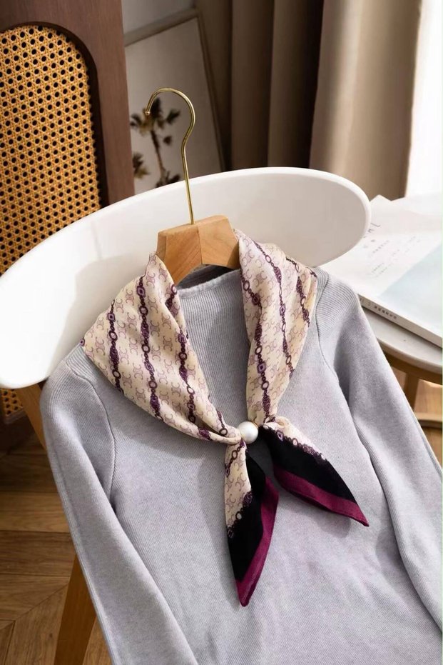 New Style Women's Scarf, Shawl with Pearls and Magnets