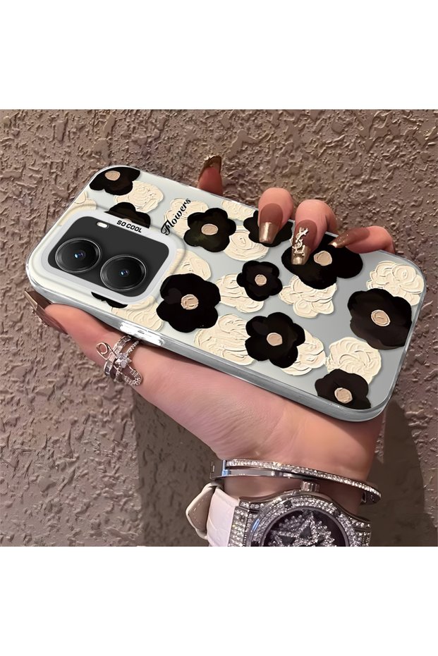 Poco X7 Pro Compatible Oil Painting Style Floral Print Case, Long-Lasting, Elegant