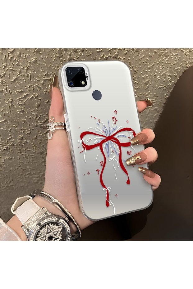 Realme C15/C25/C25S Compatible Romantic Bow and Star Case, Fashionable, Secure Protection