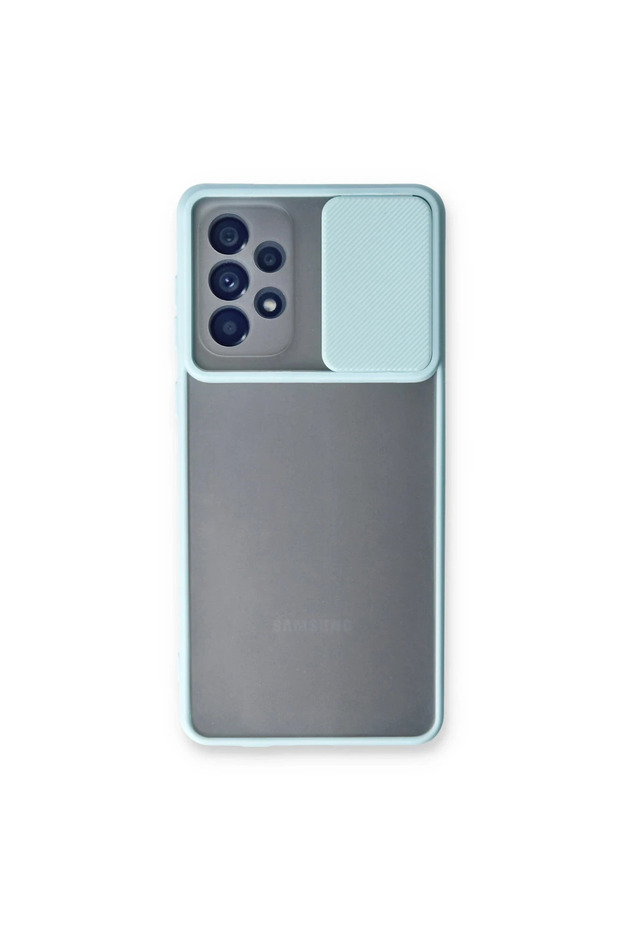 Case for Samsung Galaxy A33 5g Case Palm Frosted Camera Sliding Silicone - Turquoise