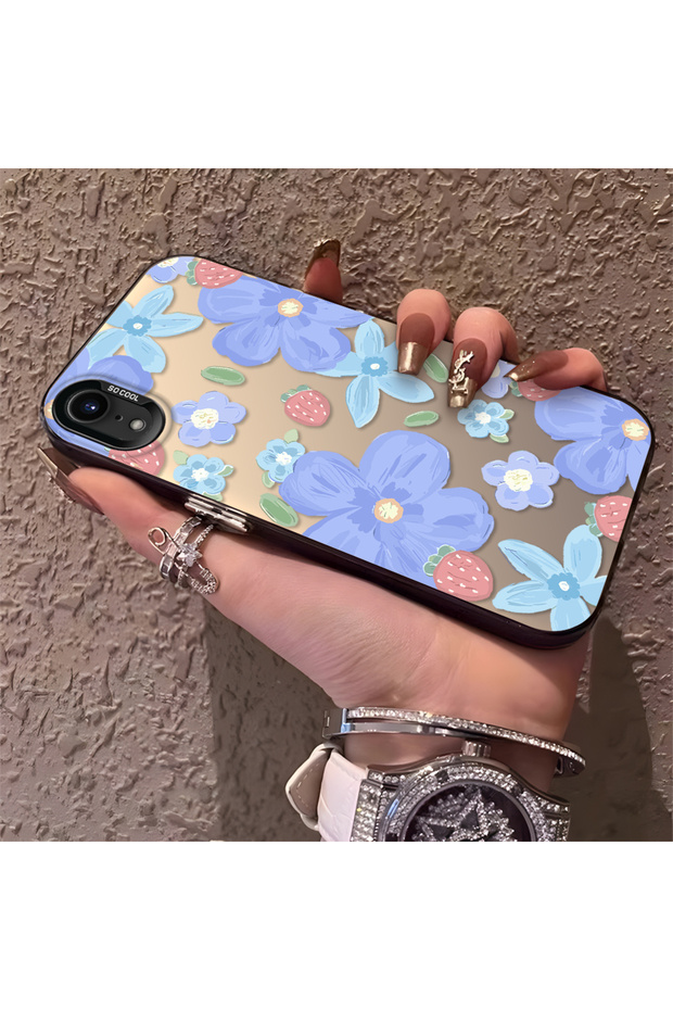 iPhone Xr Compatible Floral Strawberry Mix Pattern Case, Protective, Daily Use