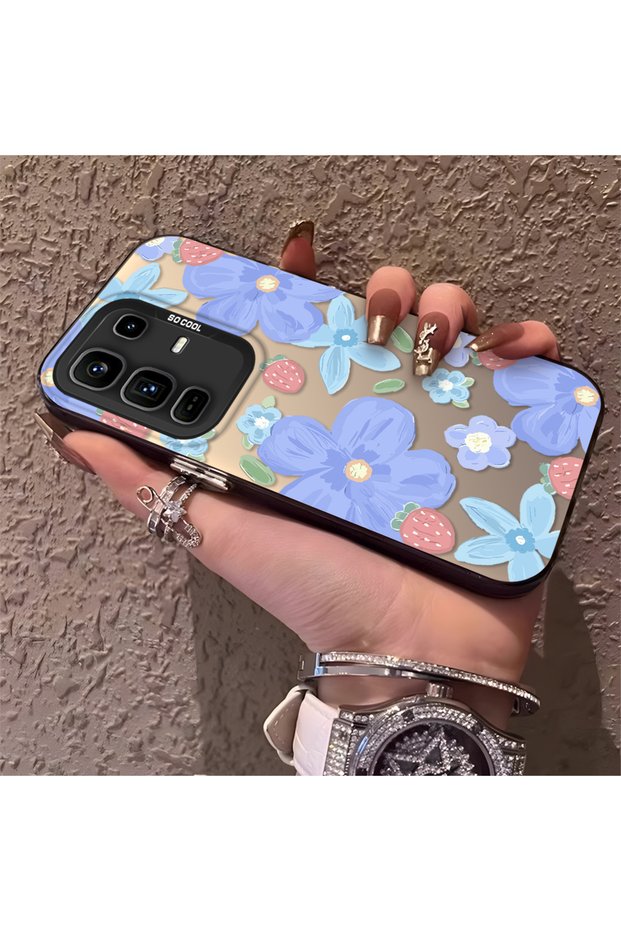 Infinix Note 50 Pro Plus Compatible Floral Strawberry Mix Patterned Case, Protective, Daily Use