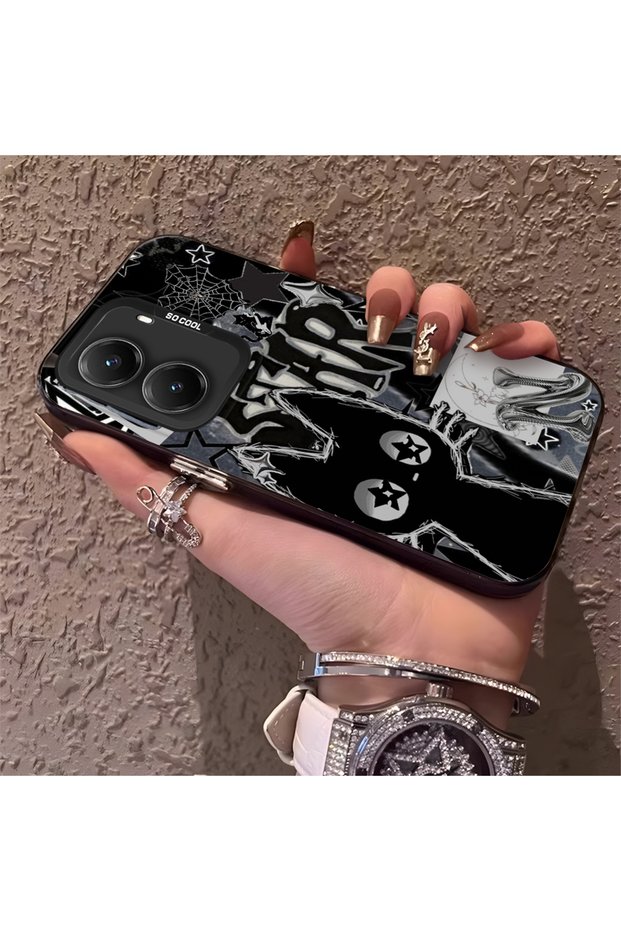 Poco X7 Pro Compatible Graffiti Style Black Cat Printed Case, Long-Lasting, Cool