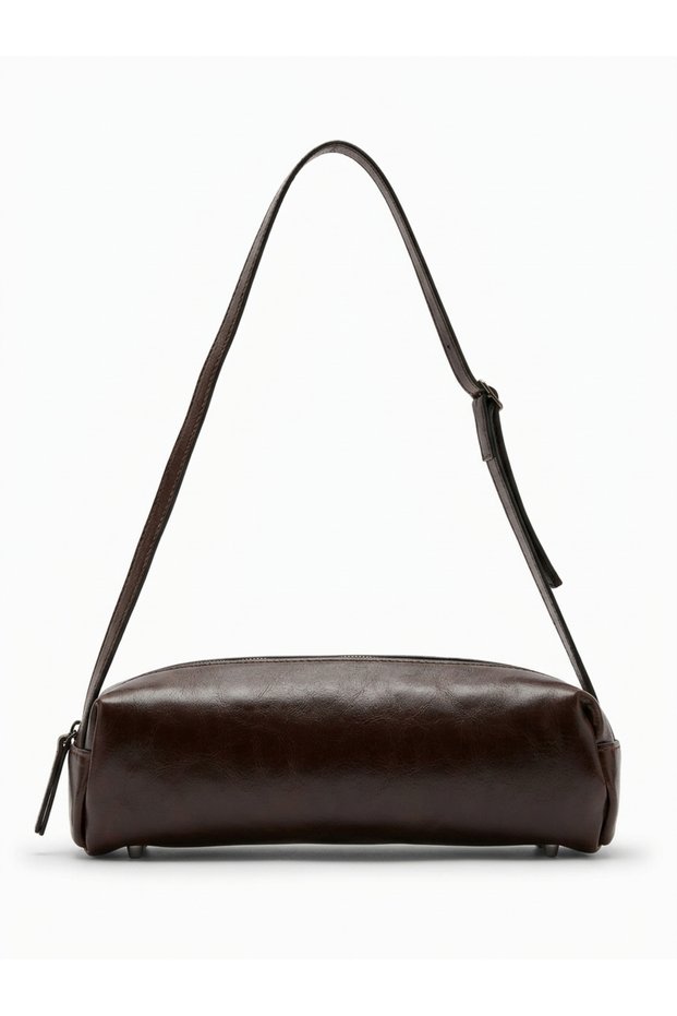 Minimal Baguette Zippered Hand and Shoulder Bag