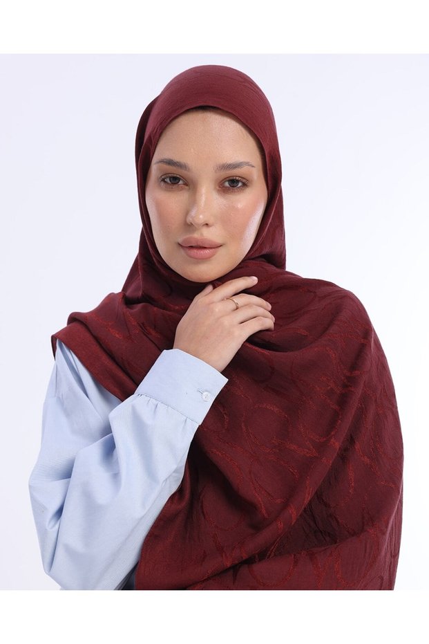 Alia Shawl - Vo Roma Pattern - Light Burgundy