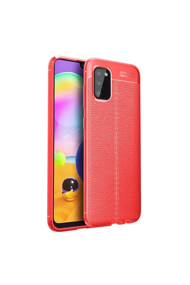 Samsung Galaxy A02S Case Auto Focus Cover - Red