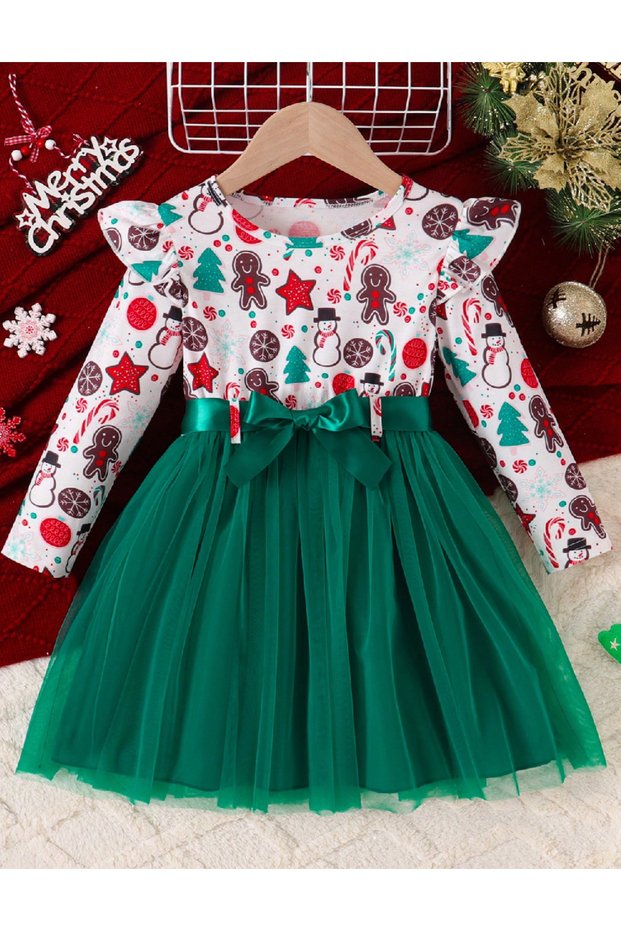 Rochie, Verde/Alb
