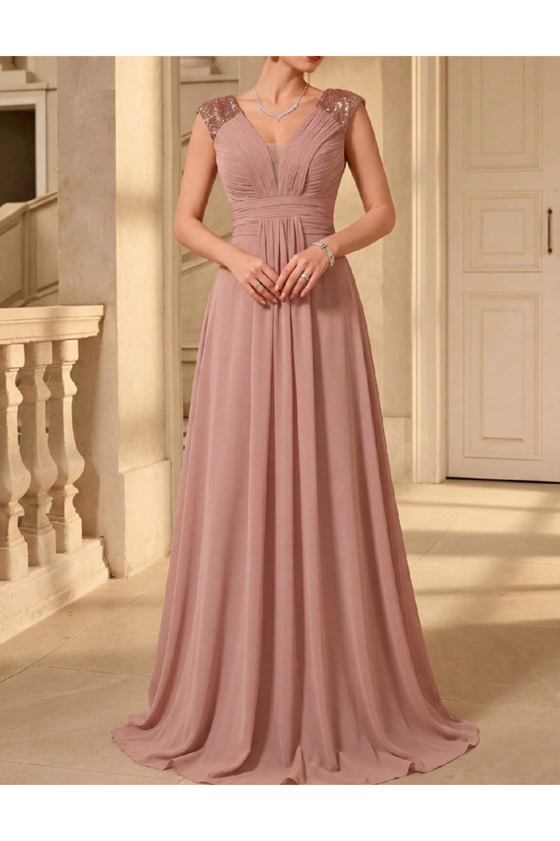 Rochie lunga, roz