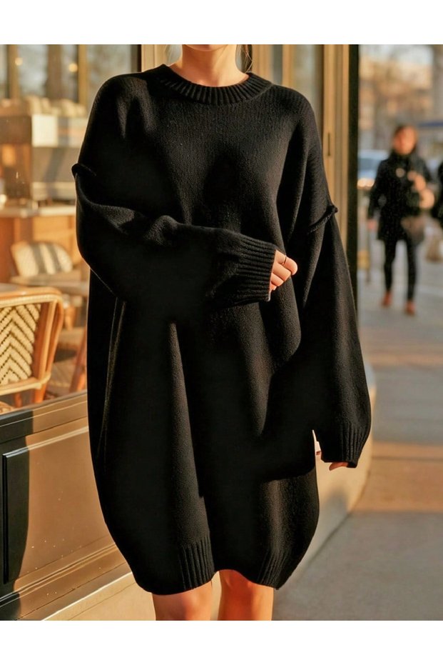 Pulover Oversize, Negru