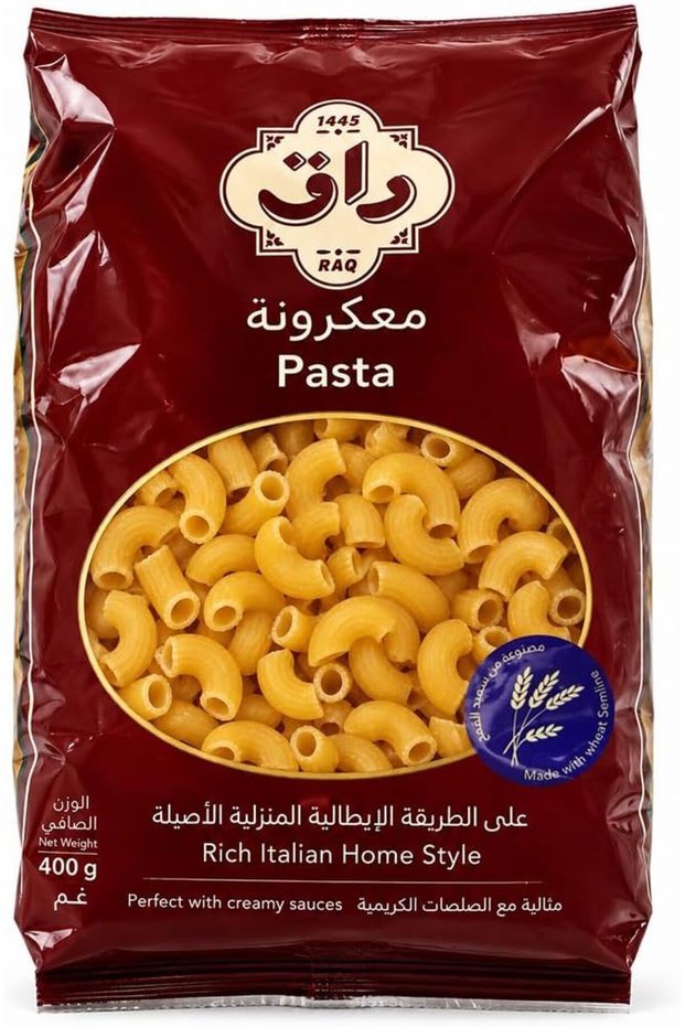 معكرونة مخططة من قمح الدوروم 100%، 400 جرام