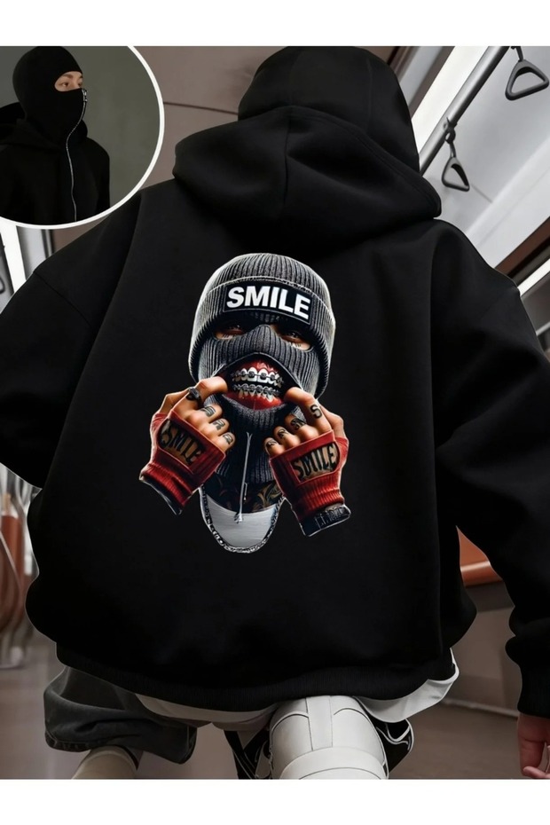 Snow Masked Ninja Unisex Sweatshirt Cardigan 2Strands Thick Fleece