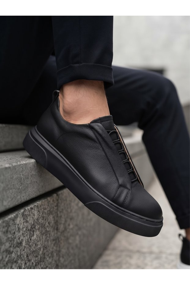 Ba0581 Men's Sneaker Daily Casual Sports Shoes Black Black Sole