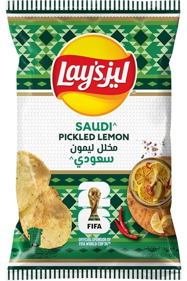ليز السعودية رقائق البطاطس بالليمون المخلل 155 غ