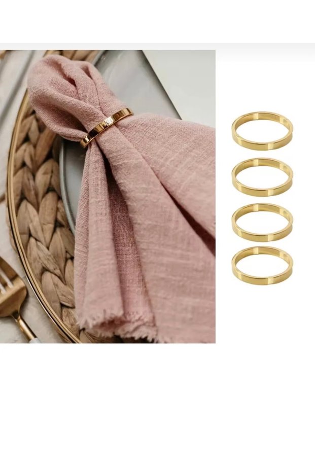 6 Pieces - Christmas and Ramadan Napkin Ring - Metal Accessory