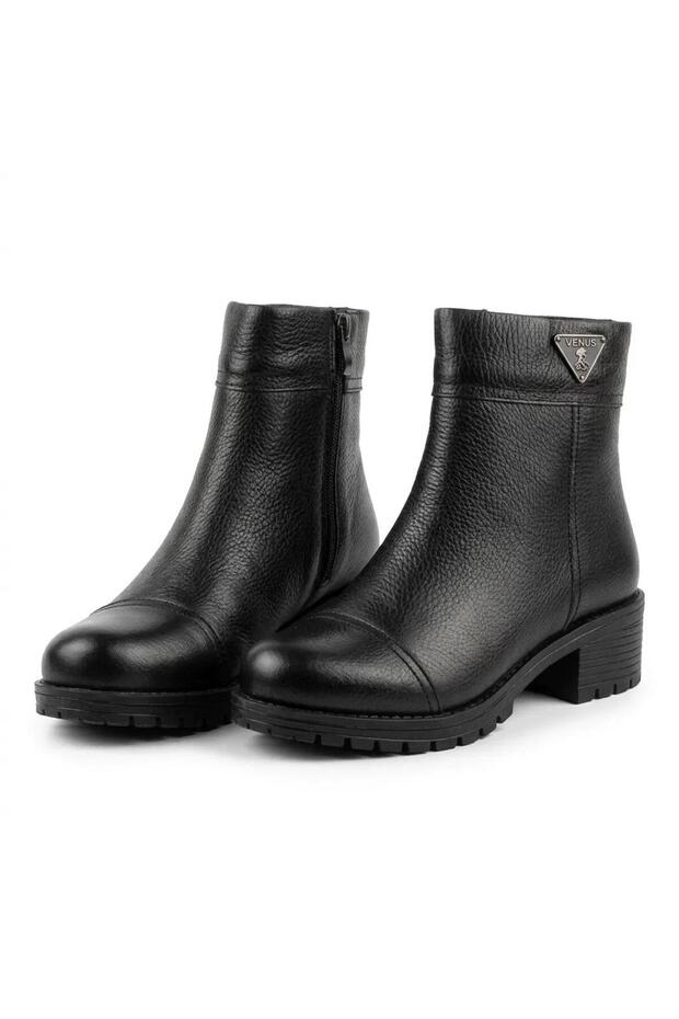 3381 black genuine leather women's boots