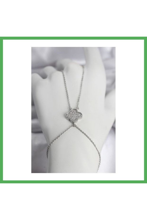 Brass Silver Color Clover Model Women's Shahmeran Bezoss