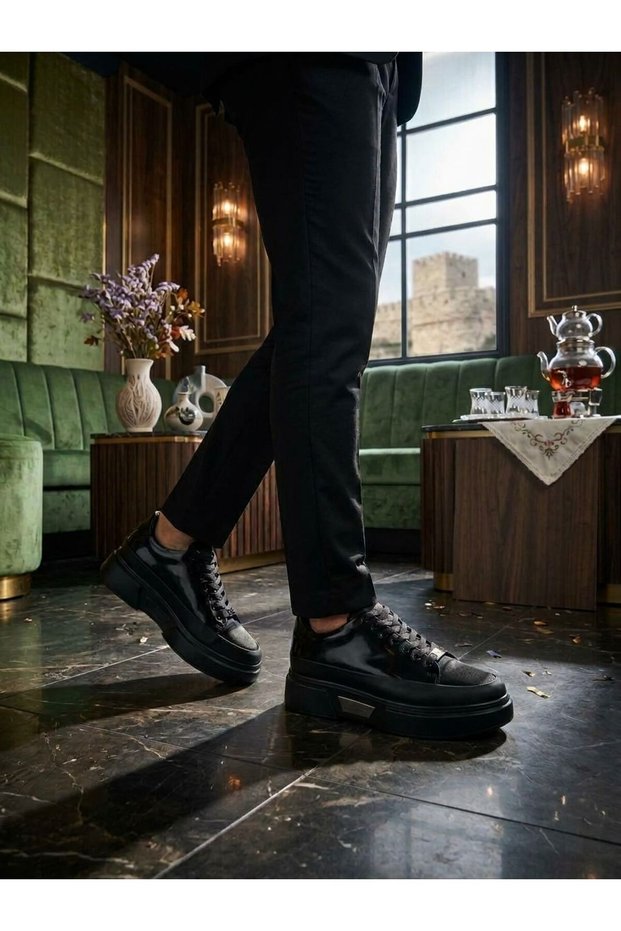 150-24040 S-1 Black Genuine Leather Men's Shoes