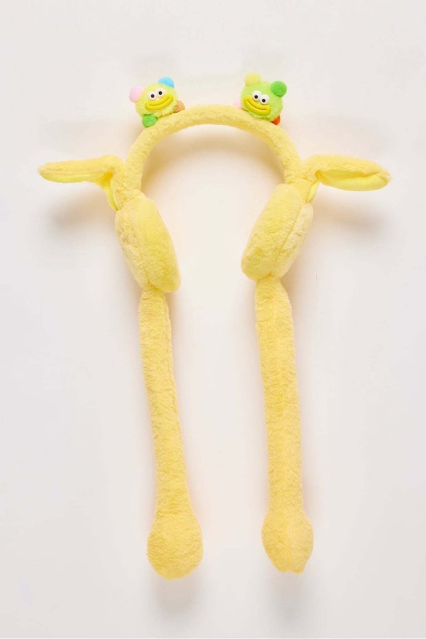 Plush Ear Muffs with Girl Figure and Push-Up Ear Shield