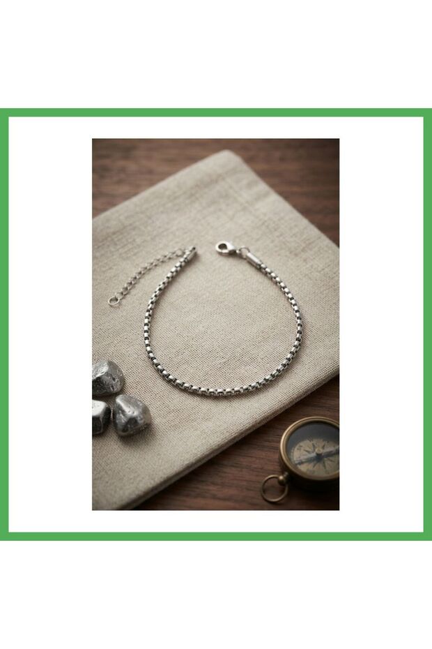 316L Steel Silver Color Venetian Chain Model Men's Bracelet Bezoss