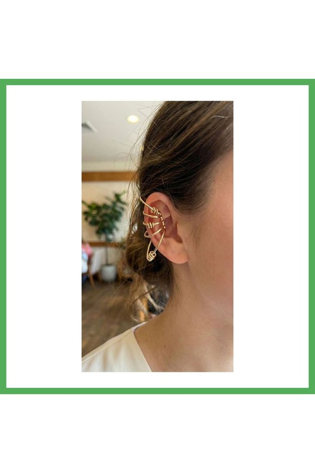 Brass Ring Model Gold Color Cartilage Earrings Bezoss