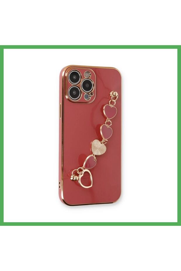 iPhone 14 Pro Max Compatible Case Esila Silicone - Red Bezoss