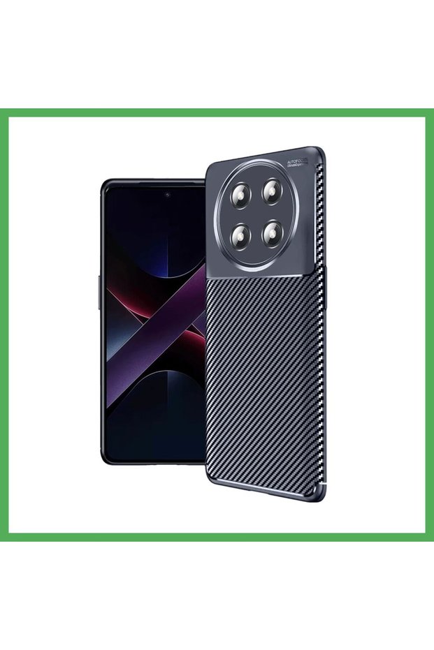 Honor Magic 7 Lite Compatible Case Auto Focus Carbon Cover - Navy Blue Bezoss