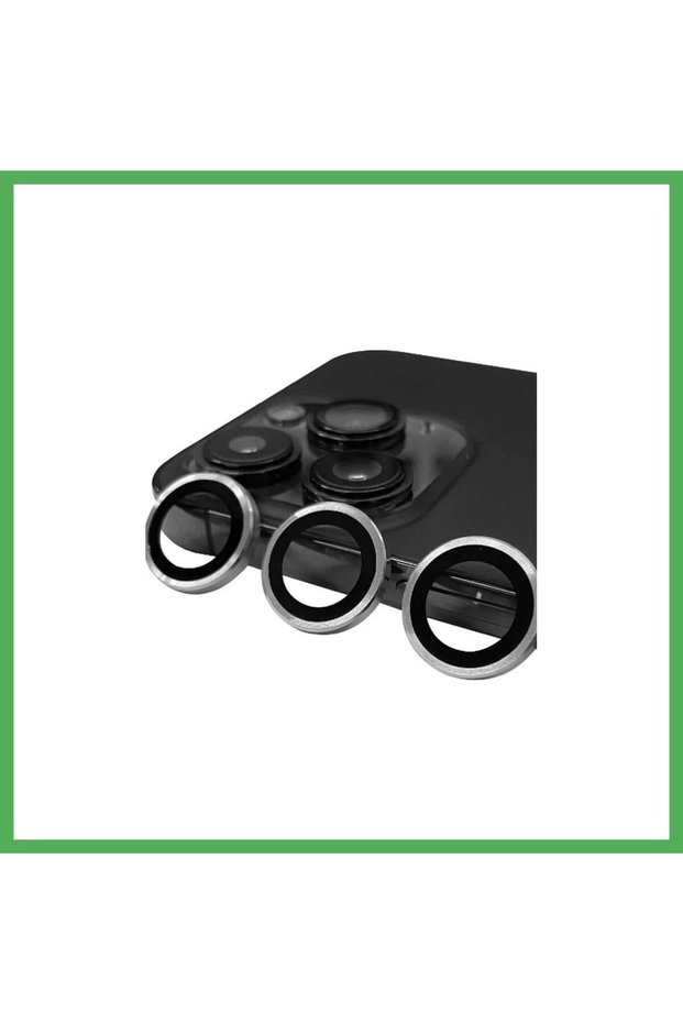 iPhone 15 Pro Max Compatible Raze Metal Camera Lens - Silver Bezoss