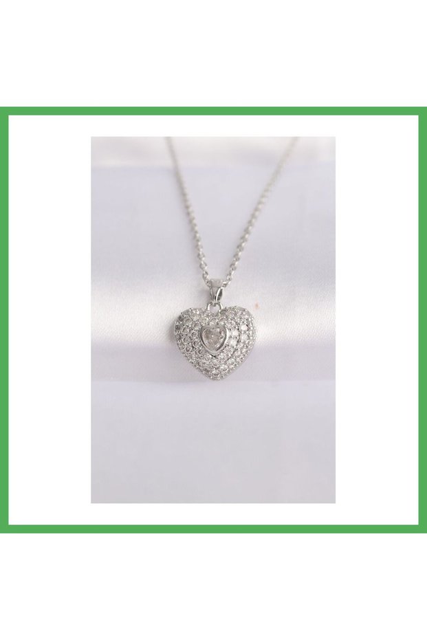 316L Steel Chain Silver Color Zircon Stone Necklace Bezoss
