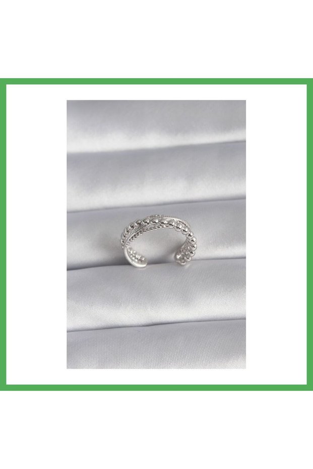 Brass Silver Color Women's Ring Bezoss