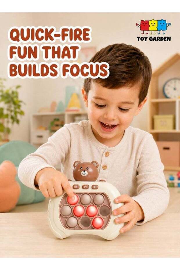 Quick Push Electronic Pop Light Up Puzzle Game for Kids - Decompression Sensory Pop