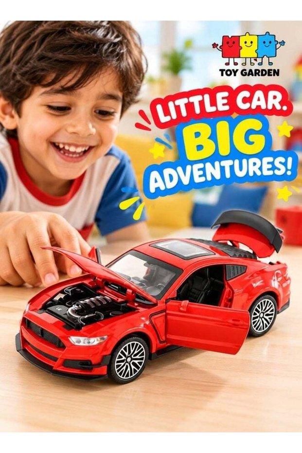 1:32 Scale Diecast Metal Pull-Back Car Toy | Realistic Red Alloy Model Truck with