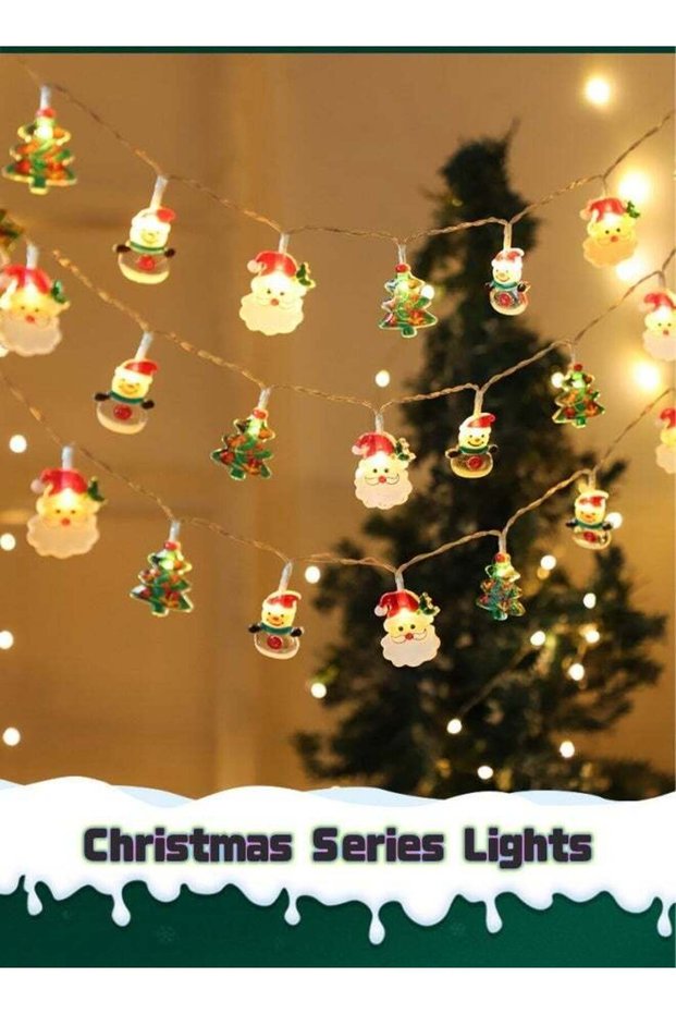 BESTPEAK Santa Claus decorative light, children's bedroom layout ambient light, 1.5m LED string
