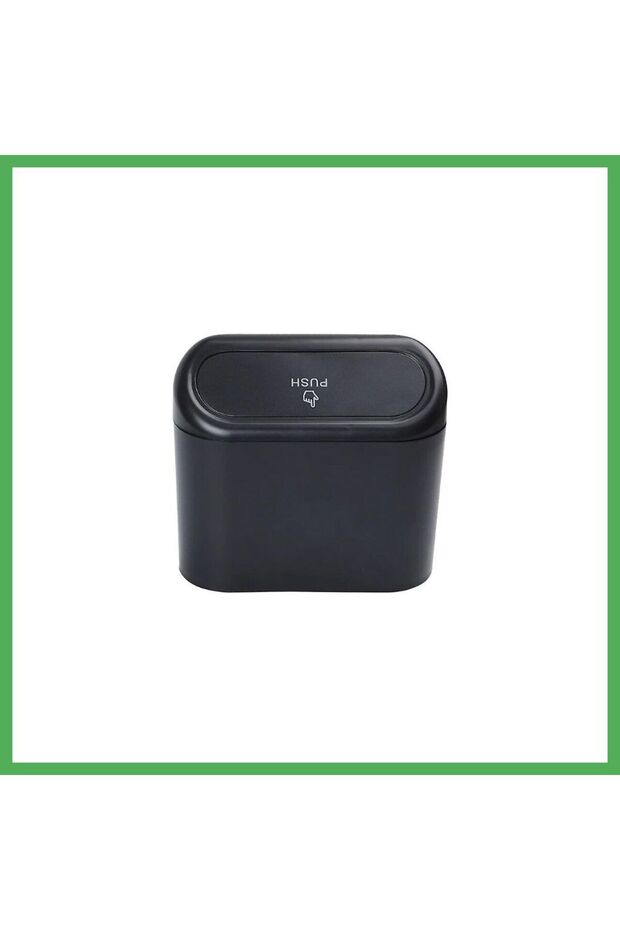 Portable In-Car Trash Can with Lid Black Bezoss