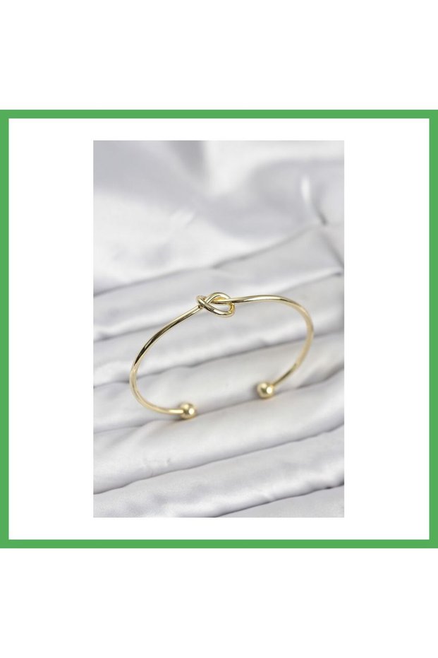 Knot Model Brass Gold Color Women's Bracelet Bezoss