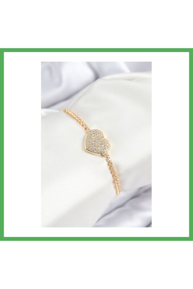 Brass Zircon Stone Model Gold Color Women's Bracelet with Elevator Chain Bezoss