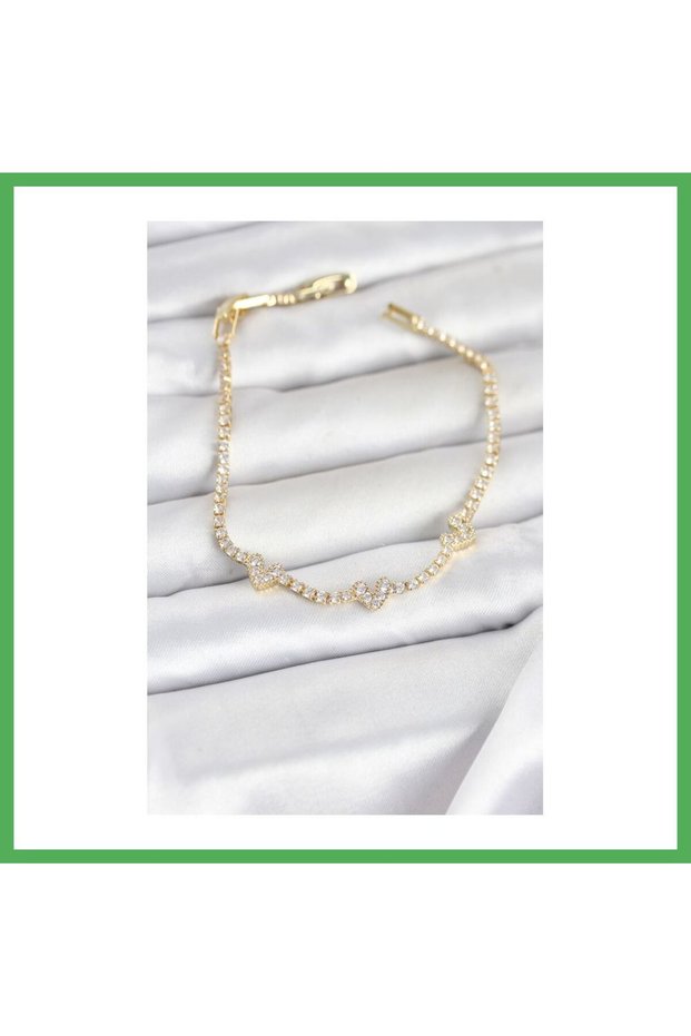 Brass Gold Color Model Zircon Stone Waterway Women's Bracelet Bezoss