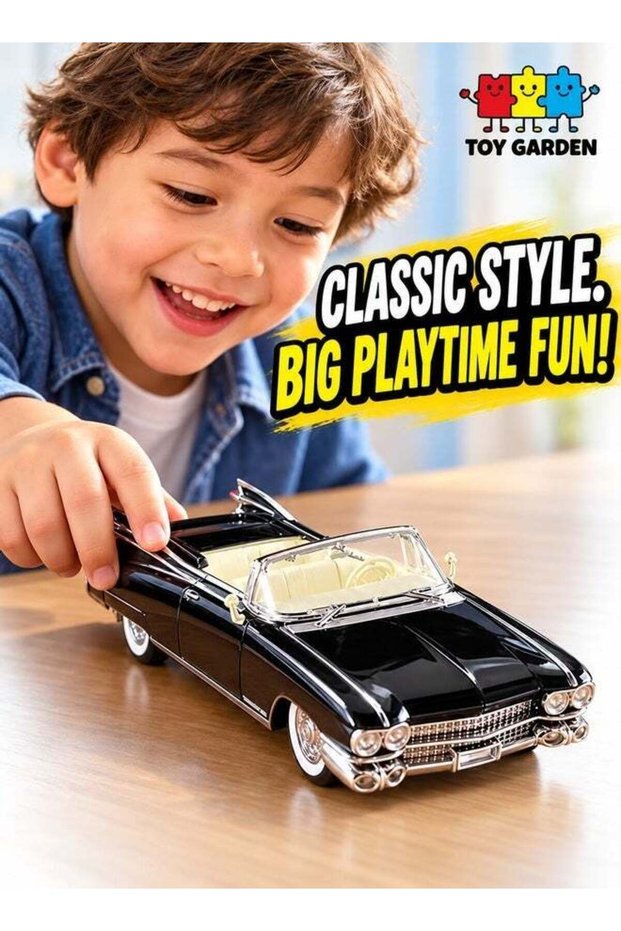 1:24 Scale Vintage Toy Car for Kids and Collectors, Diecast Metal Model Car with Light