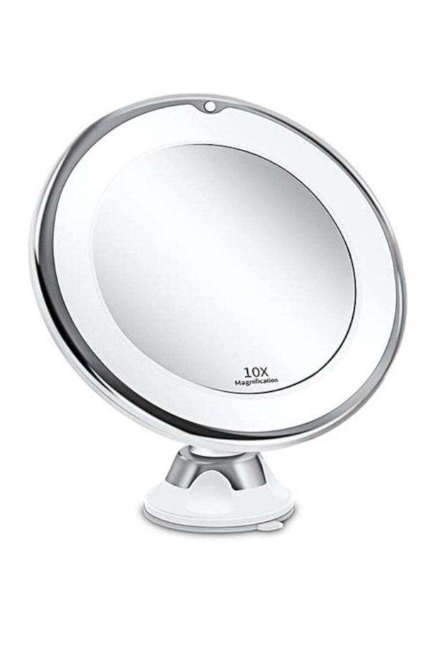 10X Magnifying Makeup Mirror with Lights, 3 Color Lighting, Bathroom Shower Mirror with