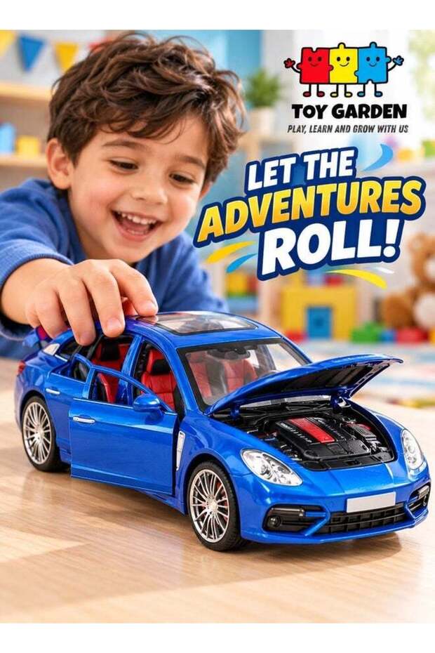 Alloy Diecast Car Model with Pull Back Action Sound and Light Simulation Luxury Toy