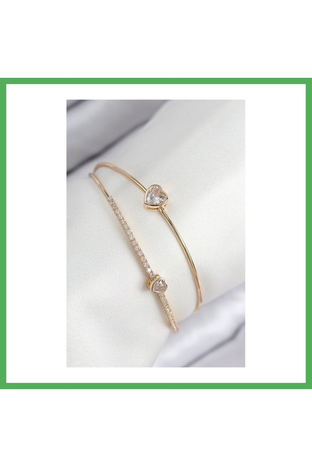 Brass Zircon Stone Model Gold Color Women's Bracelet Bezoss