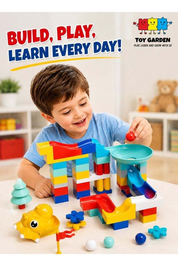 Triceratops Slide Building Blocks Set 74 PCS Construction Kit - Interactive Dinosaur