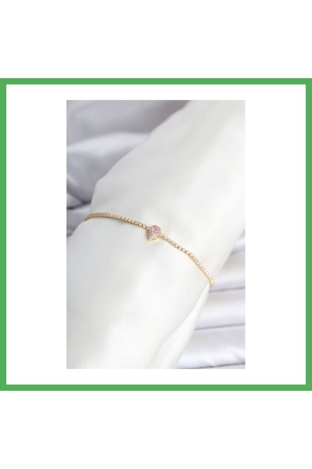 Brass Gold Color Pink Drop Model Waterway Women's Bracelet Bezoss