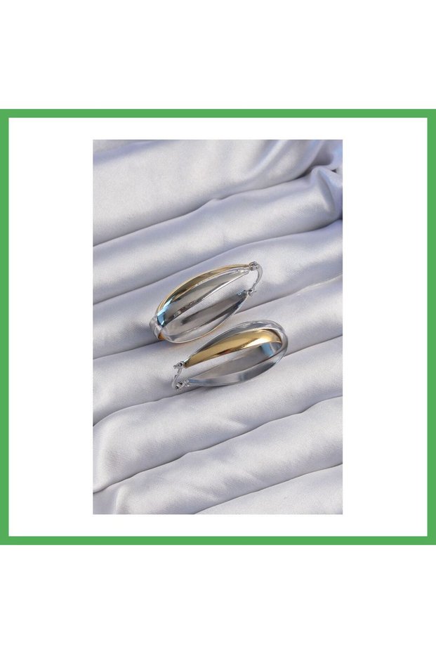 Brass Gold Silver Color Long Curved Earrings Bezoss