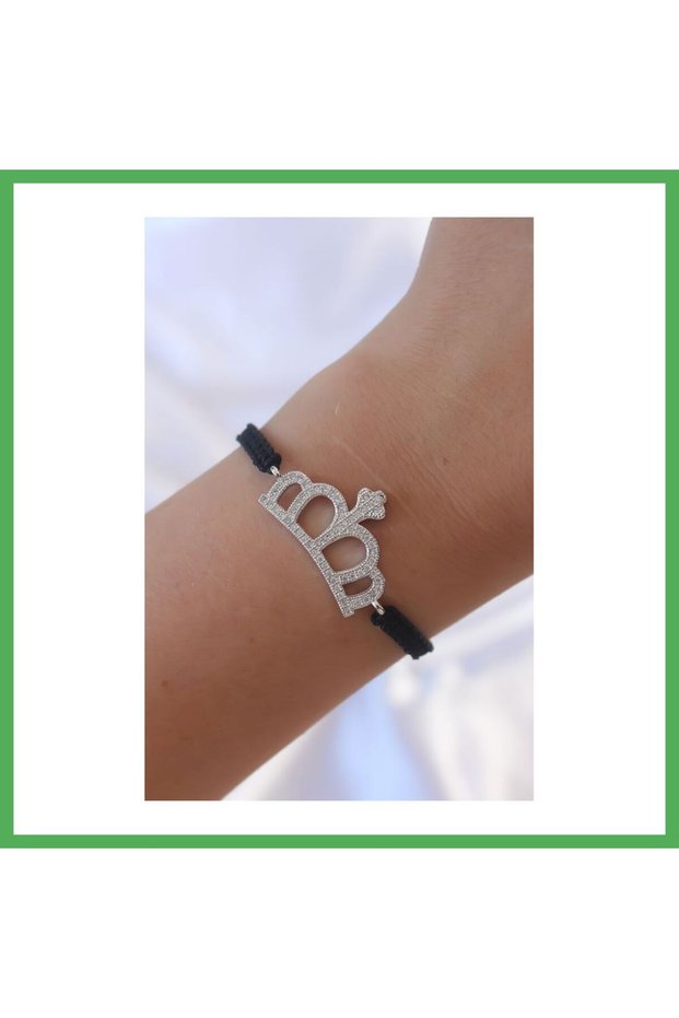 Silver Color Zircon Stone Crown Figure Macrame Bracelet Bezoss